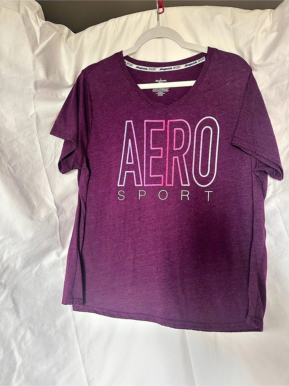 Aeropostale Sport T-Shirt Sport Short Sleeve Tee Purple Size 1X